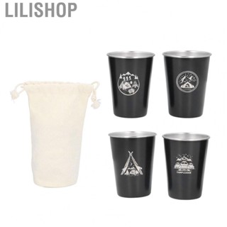 Lilishop Black Camping Cups  Camping Cups 350ml Large   for Travel for Fishing for Outdoor