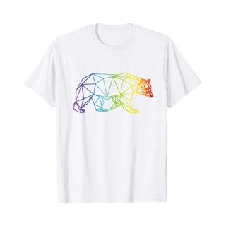 [S-5XL]Mowei7 เสื้อยืดแขนสั้น พิมพ์ลายธงชาติหมี Lgbt สีรุ้ง พลัสไซซ์ สําหรับผู้ชาย ใส่เล่นกีฬา วันเกิด