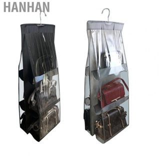Hanhan Wall Closet Storage Hanging Bag Hanging  Purse Organizer Double Sided Thickened Storage Bag