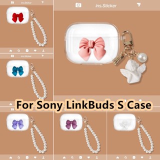 พร้อมส่ง!  เคสหูฟัง แบบนิ่ม ประดับโบว์ สามมิติ สําหรับ Sony LinkBuds S