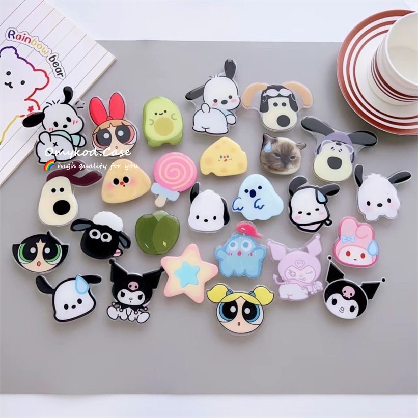 Phone Holder Casing Phone Holder Ins Creative Mini Cute Pet Girls Combination Holding an Universal Mobile Phone Folding the Mobile Phone Placed Thumb Bracket