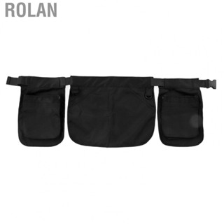 Rolan Tool Waist Belt Bag  Washable Fashionable Utility Belt Pouch Multi Pocket Black  for Keys for Outdoor