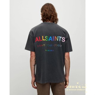 All SAINTS เสื้อยืด พิมพ์ลายตัวอักษร สีพื้น แฟชั่นฤดูร้อน สําหรับผู้ชาย#039; s เสื้อยืดแขนสั้น
