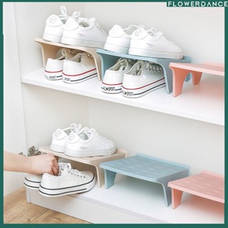 Shoe Rack Household Storage Shoes Save Space Shelf Double Shoe Support Plastic Integrated Simple Space Economy Shoe Storage Rack flower