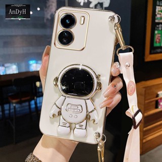 Andyh เคสโทรศัพท์มือถือ ลายนักบินอวกาศน่ารัก พร้อมสายคล้องยาว สําหรับ VIVO Y15s Y15A Y01 Y16 Y02s