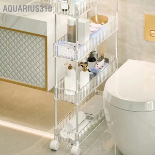  Aquarius316 ชั้นวางช่องว่างในห้องน้ำเครื่องสำอางในห้องน้ำชั้นเก็บของโปร่งใสหลายชั้นออแกไนเซอร์ในห้องน้ำ