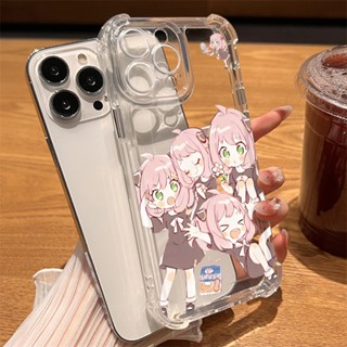 เคสโทรศัพท์มือถืออะคริลิคใส กันกระแทก ป้องกันเลนส์ ลายการ์ตูนอนิเมะ Spy Family สําหรับ iPhone 14 13 12 Pro Max 11 XR XS 7 8 Plus SE 2022