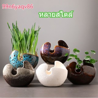 กระถางดอกไม้ไฮโดรโปนิกส์ แจกัน Alien Creative Personalized Copper Bowl Bowl Lotus Ceramics