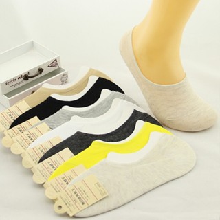 MNO.9 NO-Show Socks 0220 ถุงเท้าผู้ชาย ซ่อนข้อ สีพื้น ถุงเท้าข้อเว้า มีซีลิโคนกันลื่นหลุด นุ่ม สบายเท้า