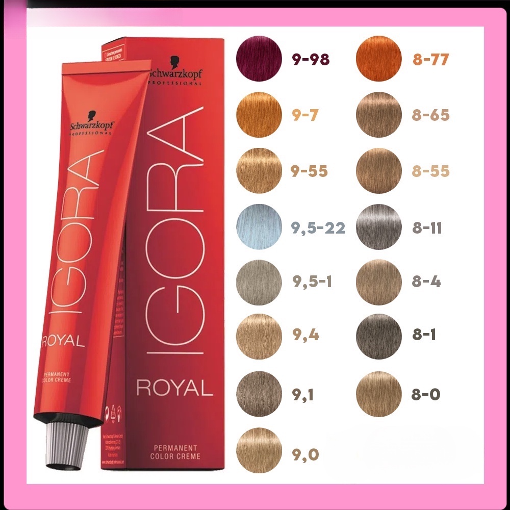 Igora Schwarzkopf Igora Royal Hair Dye Coloring 6.77 9.77 8.77 ย้อมผม