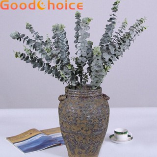 【Good】Artificial Plant Decor 76cm Fake Flower Green Leaves Eucalyptus Plant Home【Ready Stock】