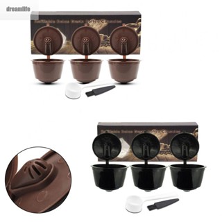 【DREAMLIFE】Coffee Capsule Cup Durable Kitchen Supplies PP Reusable 3PCS Coffee Tools