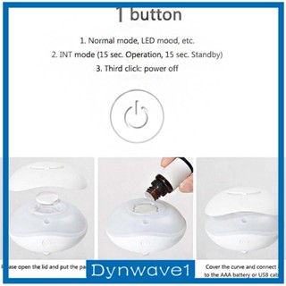 [Dynwave1] เครื่องกระจายน้ํามันหอมระเหย ขนาดเล็ก พร้อมไฟ LED 7 สี สําหรับห้องนั่งเล่น