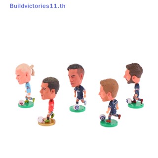 Buildvictories11 ตุ๊กตาฟิกเกอร์ PVC รูปนักฟุตบอล Messi Neymar Mbappe Ronaldo ขนาด 6.6 ซม. สําหรับตกแต่งบ้าน