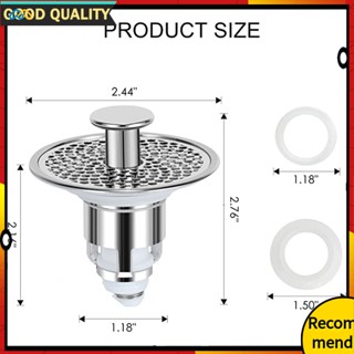 ตัวหยุดท่อระบายน้ําอ่างล้างจาน ป้องกันการอุดตัน พร้อมตะกร้ากรองผม แกนสปริง ใช้ได้กับท่อระบายน้ําอ่างล้างจาน 28-38 มม.