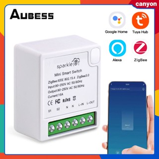 Tuya Zigbee Mini Smart Switch Module รองรับการควบคุมสองทาง Timing Countdown Function ลำโพงอัจฉริยะควบคุมด้วยเสียงเข้ากันได้กับ Alexa และ Google Home canyon