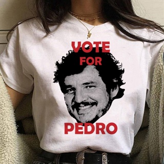 Pedro Pascal เสื้อท็อป พิมพ์ลายกราฟฟิค อนิเมะตลก สไตล์ฮาราจูกุ สําหรับผู้หญิง