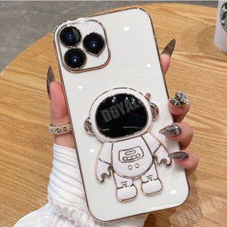 เคสโทรศัพท์มือถือ TPU แบบนิ่ม ลายนักบินอวกาศ มีขาตั้ง สําหรับ Realme C53 C55 10 Pro Plus 4G 5G GT NEO 3