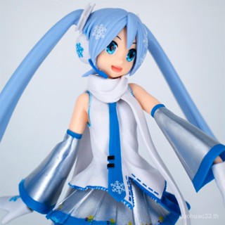 X XFK5 โมเดลฟิกเกอร์ อนิเมะ Hatsune Miku Snow Hatsune Beauty แฟชั่น