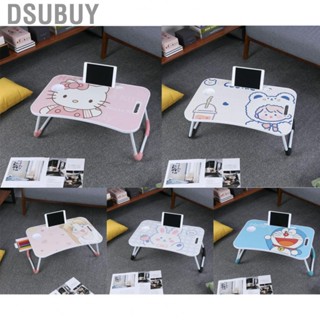 Dsubuy Bed Table Folding Cartoon Sofa Study Desk with Drawer Cup Holder Phone Stand for  Bedroom Dormitory