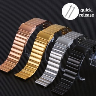 Quick Release สายนาฬิกาสแตนเลส 20 มม.22 มม.สําหรับนาฬิกา Huawei GT/Amazfit/Galaxy สมาร์ทสายนาฬิกาเปลี่ยนสายนาฬิกาสแตนเลสสร้อยข้อมือสากล