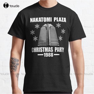 เสื้อยืด พิมพ์ลาย Nakatomi Plaza Christmas Party 1988 สไตล์คลาสสิก ขนาดใหญ่ สําหรับผู้ชาย และผู้หญิง