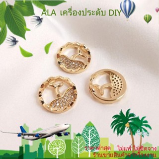 ❤️เครื่องประดับ DIY❤️สร้อยคอโซ่ ชุบทอง 14k จี้รูปหางปลาวาฬ ประดับเพทาย เครื่องประดับ DIY[จี้/ลูกปัด/สร้อยคอ/สร้อยข้อมือ/กําไลข้อมือ/ต่างหู]