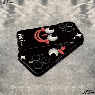 เคสโทรศัพท์มือถือนิ่ม กันหล่น รอบด้าน ลายหัวเราะ เรียบง่าย สําหรับ Apple Iphone 12 7811 13 14promax plus 6ins VWAT