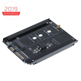 อะแดปเตอร์ซ็อกเก็ต CY B+M 2 M.2 NGFF (SATA) SSD เป็น 2.5 SATA สีดํา สําหรับ 2230 2242 2260 2280 มม. M2 SSD