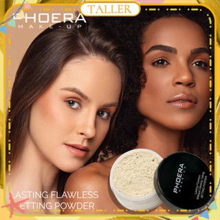 ✧Ready Stcok Phoera Lasting Flawless Loose Powder Concealer Brightening Skin Oil Control Dry And Wet Dual-use Matte Honey Powder Cake Face Makeup TALLER