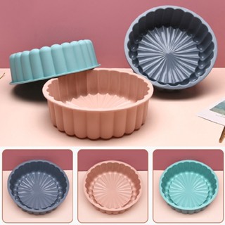 New Silicone Round Flower Non-stick Cake Muffin Pans Moulds Bakeware Baking Tray