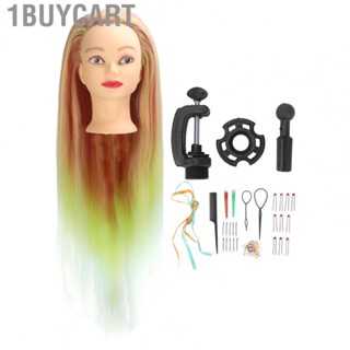 1buycart Training Head  Mannequin Head Skin Friendly Lifelike High Temperature Synthetic Hair  for School