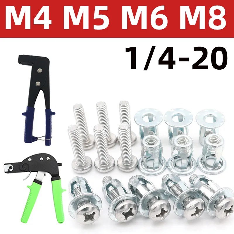 ชุดฮาร์ดแวร์บ้าน อเนกประสงค์ M4 M5 M6 M8 4 ชิ้น / น็อตล็อคกลีบดอกไม้ โลหะ คุณภาพสูง / ชุดน็อตยึดกลีบ