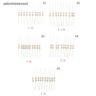 Adth หลอดแก้วฟิวส์ F1A 1.5A 2A 3A 5A 3.6x10 มม. 250V 10 ชิ้น