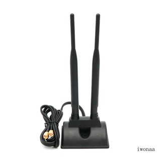 Iwo เสาอากาศเราเตอร์ WiFi ไร้สาย ฐานแม่เหล็ก เชื่อมต่อตัวผู้ 2 4GHz 5GHz สําหรับ w RP-SMA