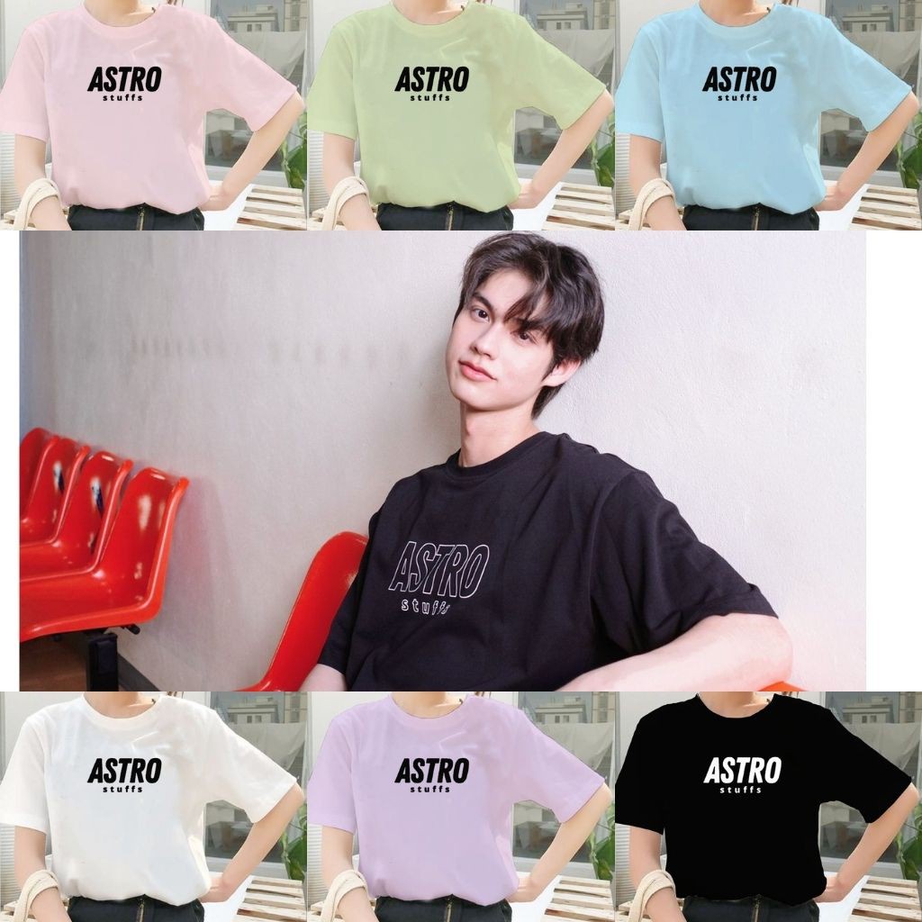 แฟชั่นฤดูร้อน เสื้อยืดสุดเท่เสื้อยืดแขนสั้น พิมพ์ลาย Astro Stuffs Bright Vachirawit โอเวอร์ไซซ์ สําห