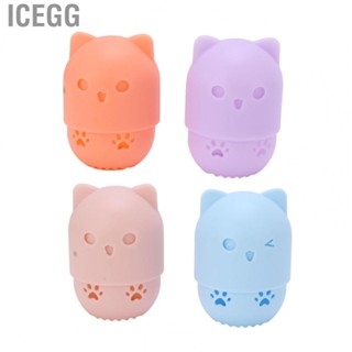 Icegg Makeup Sponge Holder Cute  Shape Washable Reusable Breathable Hollow Design M