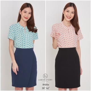 ลด 130.- ขั้นต่ำ 1,000.- พิมพ์"WYEYAY"เสื้อ 8408# เสื้อคอจีนผ้าพิมพ์ลายกราฟฟิกวงกลม