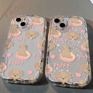 ใหม่ เคสโทรศัพท์มือถือ กันกระแทก ลายลูกสุนัขน่ารัก สามมิติ สีครีม สําหรับ Iphone 12 13promax xsmax 14 11 78 K7XI