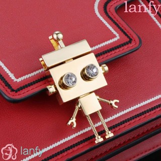 LANFY ตัวล็อกกระเป๋าถือ รูปหุ่นยนต์น่ารัก ทนทาน แบบเปลี่ยน สไตล์เรโทร