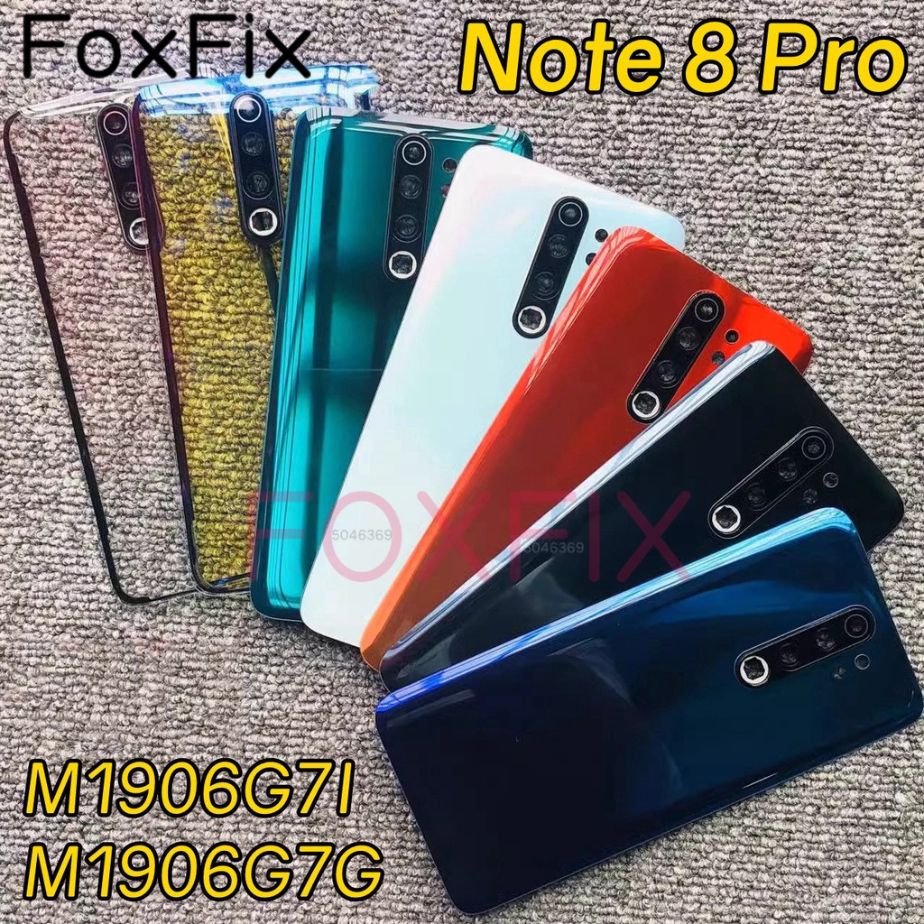 ฝาครอบแบตเตอรี่ด้านหลัง พร้อมเลนส์กล้อง แบบเปลี่ยน สําหรับ Xiaomi Redmi Note 8 Pro M1906G7I M1906G7G