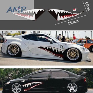 ⚡READYSTOCK⚡Pair For Shark Mouth Tooth Teeth Sticker Vinyl Exterior Decal For Car Side Door