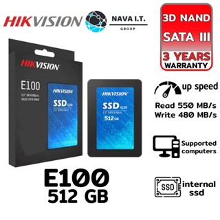 COINSคืน15%⚡FB9JMZV6⚡ HIKVISION E100 SSD PC NOTEBOOK 512GB ประกัน 3 ปี