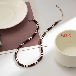 DARON เครื่องประดับ สร้อยคอ ประดับลูกปัดไม้ แบบสร้างสรรค์ สไตล์โบฮีเมียน เหมาะกับของขวัญ แฟชั่นสําหรับผู้ชาย