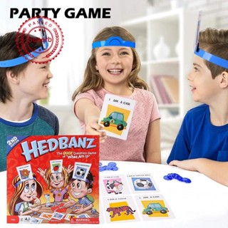 Hedbanz The Quick Question Game Of What Am I Family พร็อพของเล่น สําหรับครอบครัว ปาร์ตี้ E5P8