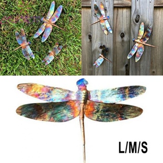 【COLORFUL】Metal Dragonfly Art Insects Charming Iron Rust Resistance Durable Home