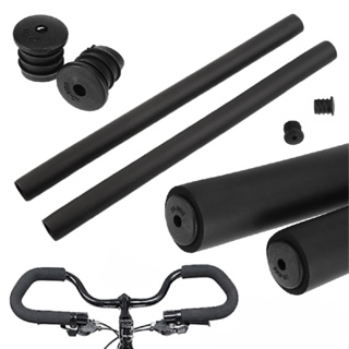 2x MTB Bike Bicycle Handlebar Grip Sponge Foam Rubber Smooth Tube Cover Black