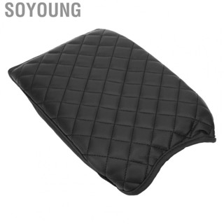 Soyoung car assist handle accessories Car Armrest Pad Black PU Cushion Protective Dustproof Cover Fit for Tacoma 2016-2020