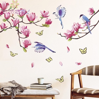 【COLORFUL】Wall Stickers Removable Birds Flower Wall Stickers Fit Walls Doors Closet
