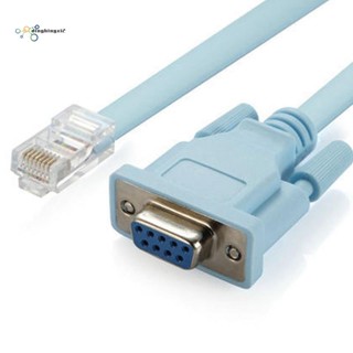 สายเคเบิลอะแดปเตอร์เครือข่ายเราเตอร์ USB RJ45 Cat5 Ethernet เป็น Rs232 DB9 COM Port Serial ตัวเมีย 1.8 เมตร